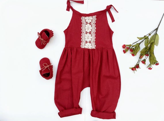 baby red romper