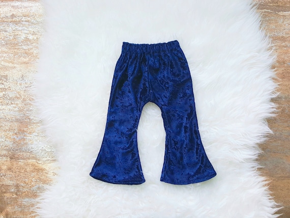 blue velvet bell bottoms