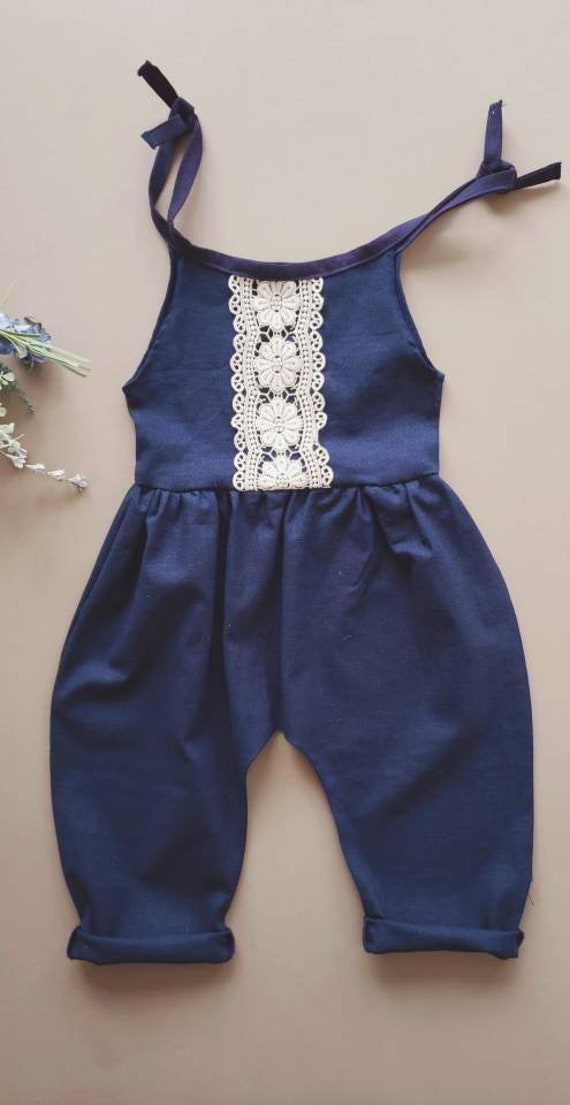 navy blue romper pants