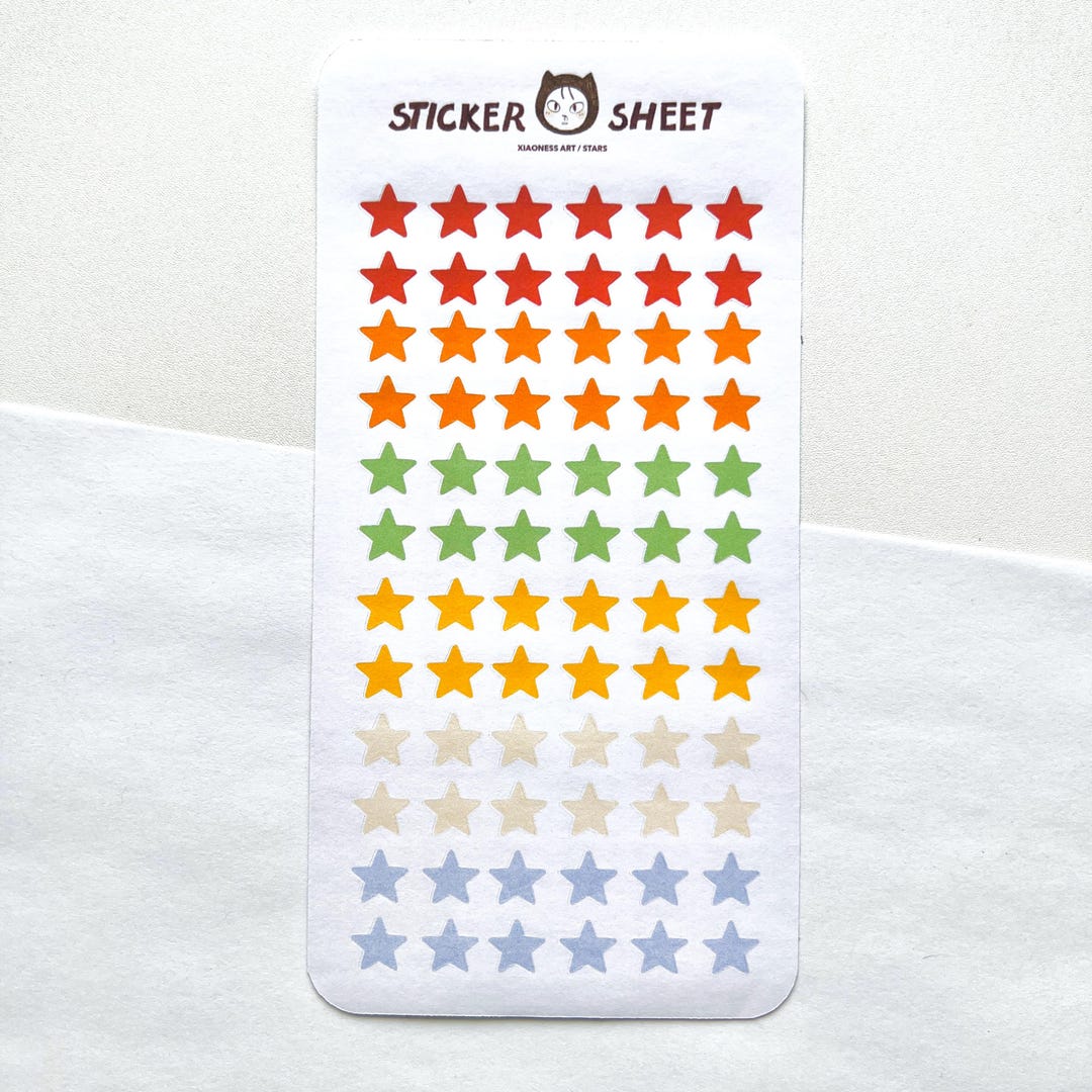 Star Deco Stickers for Bullet Journaling | Junk Journal Kit - Etsy