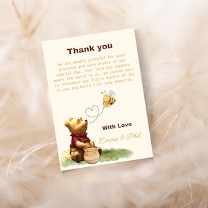 Pooh Thank You Cards - Etsy UK