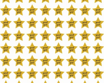 Good Girl Sparkly Gold Star sticker sheets 80 ct