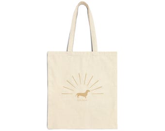 Dachshund Dog Mom Cotton Canvas Tote Bag: Dog Lover Gift