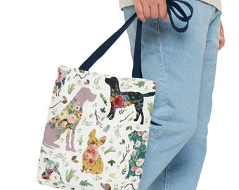 Floral Dog Tote Bag