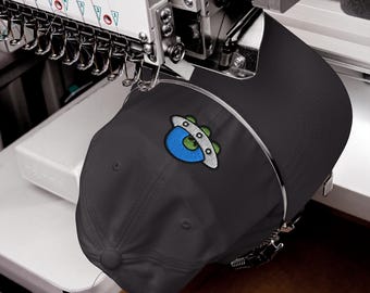 Out of This World Dad Hat UFO Alien Embroidered Cap