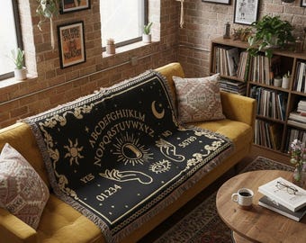 Occult Ouija Board Throw Blanket