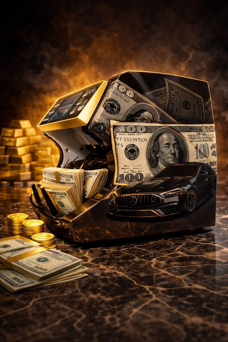 Luxury Money Counter Art, Executive Desk Sculpture, Custom Cash Counter ...