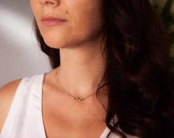 CASSIDY 9ct gouden eeuwigheid ketting | 9 karaat massief goud | 375 | 9K