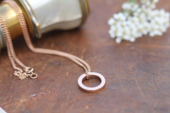 9ct ROSE GOLD TWO TONE CZ LINKED RING NECKLACE – Callaghan Jewellers