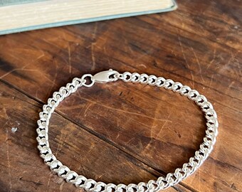 Bracelet gourmette audacieux en argent sterling METRO