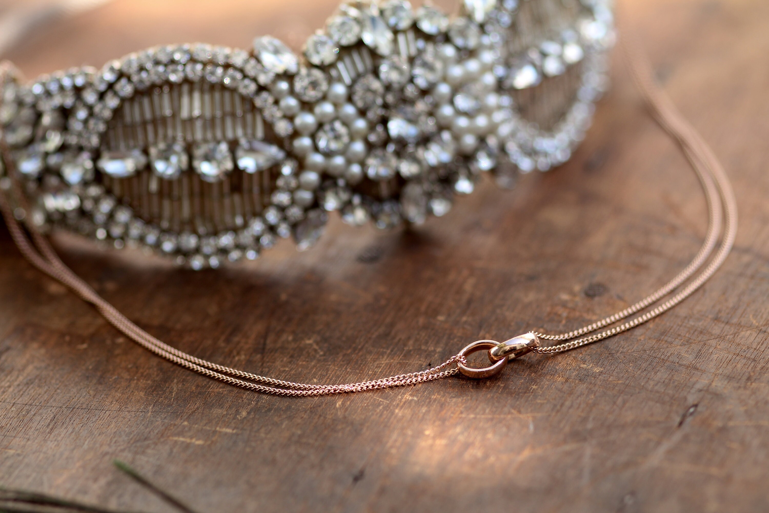 CASSIDY 9ct Rose Gold Eternity Necklace 9ct Solid Gold 375 Etsy Ireland