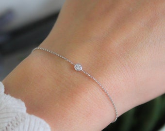 Bracelet diamant étoile du nord DAISY en or 0,08 ct