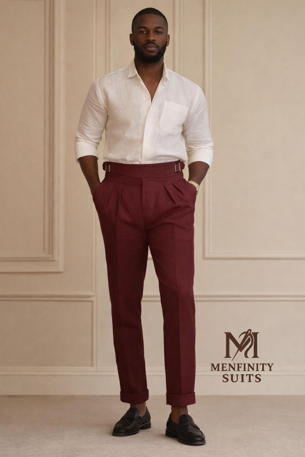 mens burgundy dress slacks Ferrecci Men's Halo Slim Fit Flat-Front Pants 29x30 fit fabric that keeps you looking sharp and feeling comfortable all day Burgundy Dress Pant | Emerald