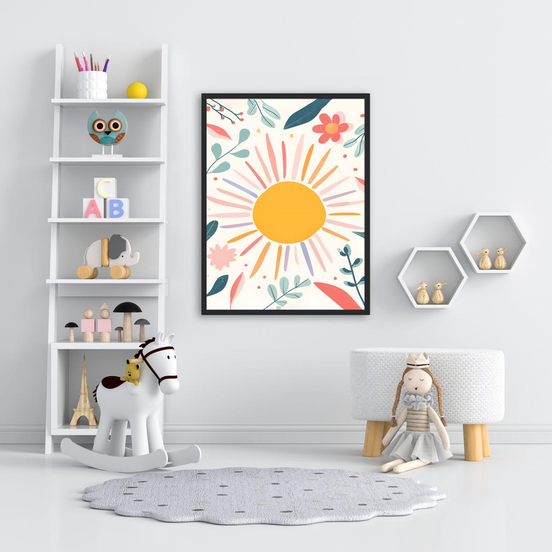 Sunshine Wall Art for Kids – Bright and Cheerful Nursery Decor With ...