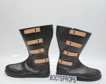 Handgefertigte Leder Mitte Wadenstiefel, Damen Riemchen Schwarz Mode Schuhe, Custom Fit