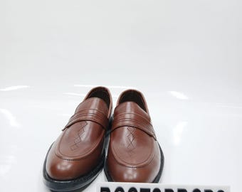 Herren Echtleder Braun Loafers, Klassische Slip-On Schuhe