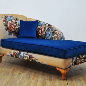 Rose Gobelin Chaise Lounge