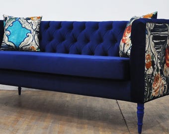 Loveseat - Azul Medianoche "Sofá de 3 plazas"