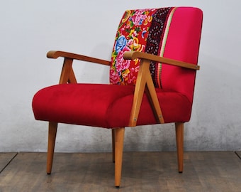 Wooden Armchair - pink candy