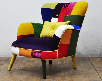 Patchwork Armchair - violet