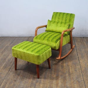 Rocking Chair & Foot Stool - green light