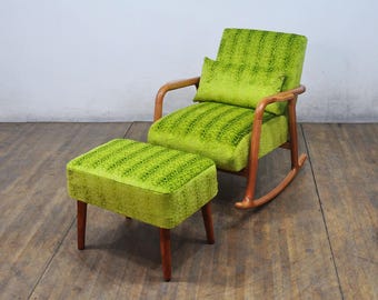 Mecedora y reposapiés - luz verde