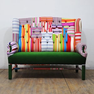 Wing Sofa - Spring Stripes - Etsy