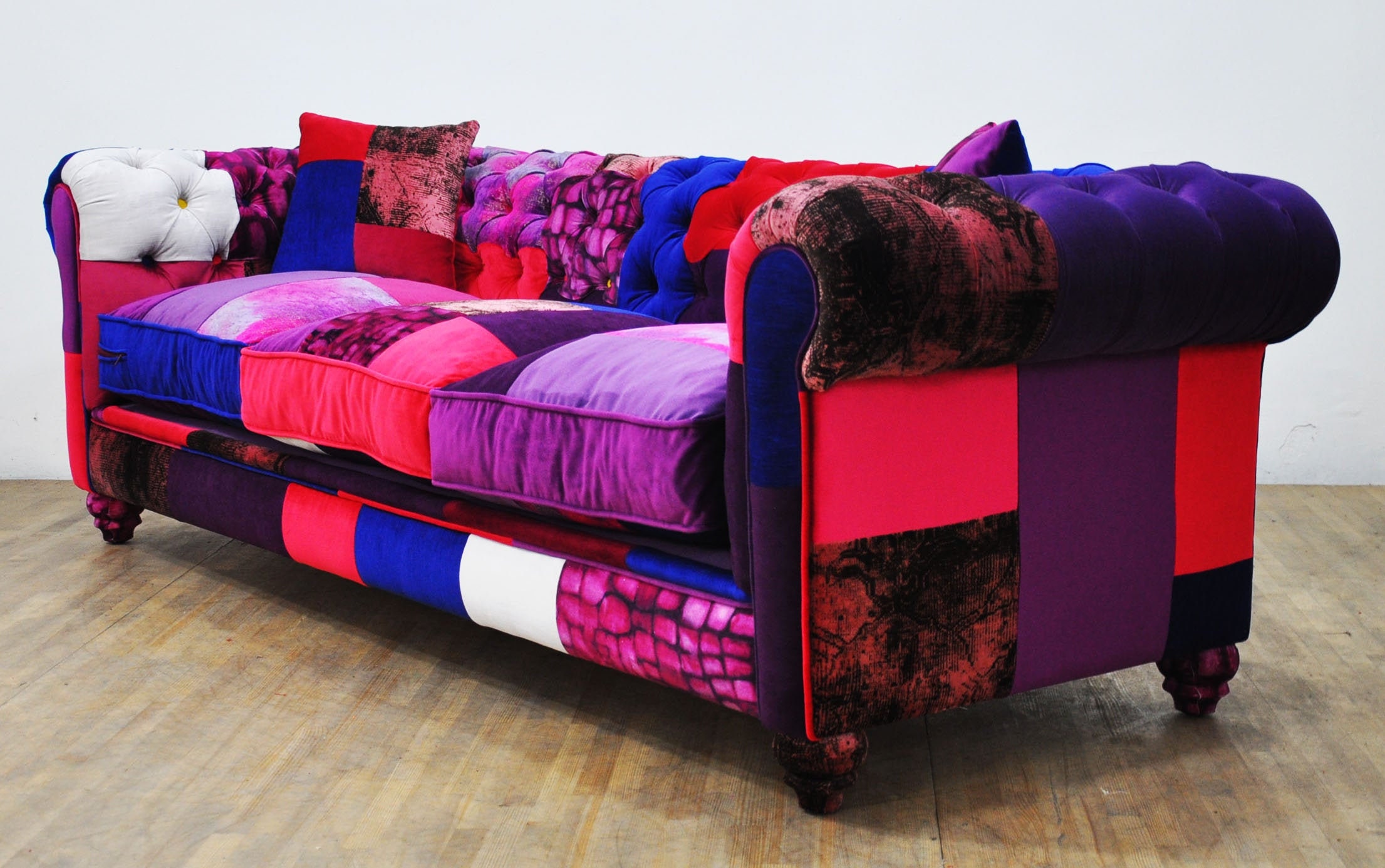 Canapé Patchwork Chesterfield - Amour Violet