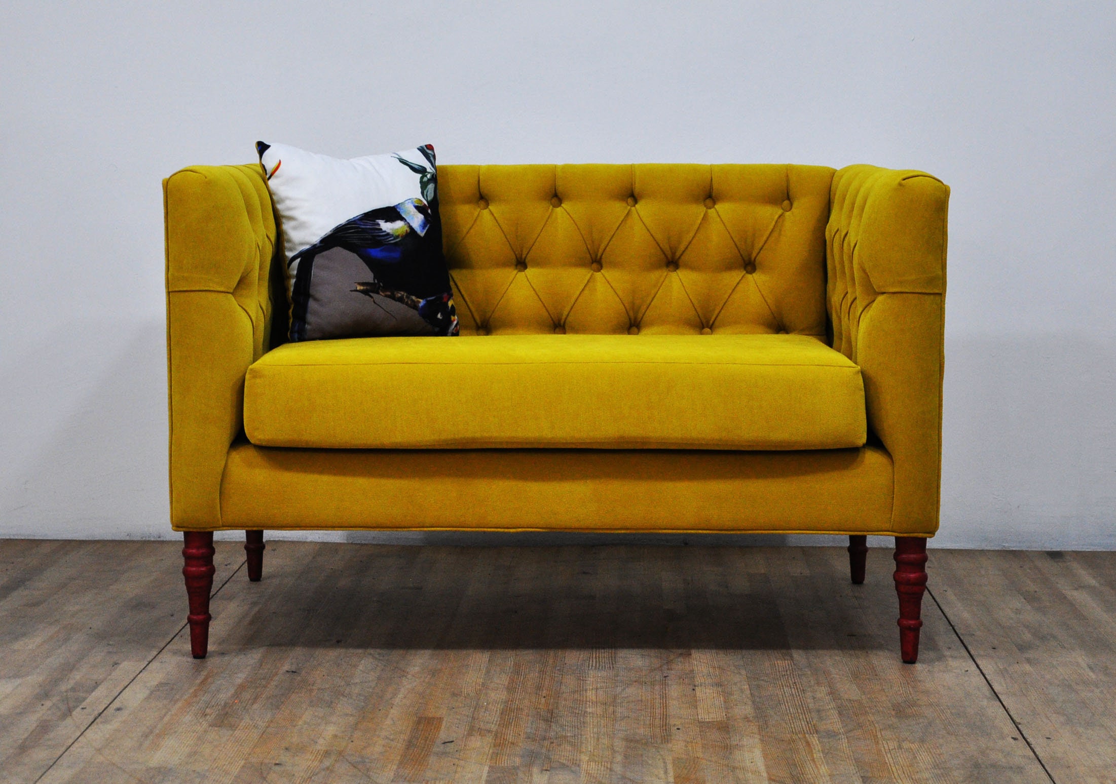 Loveseat Yellow Love Etsy