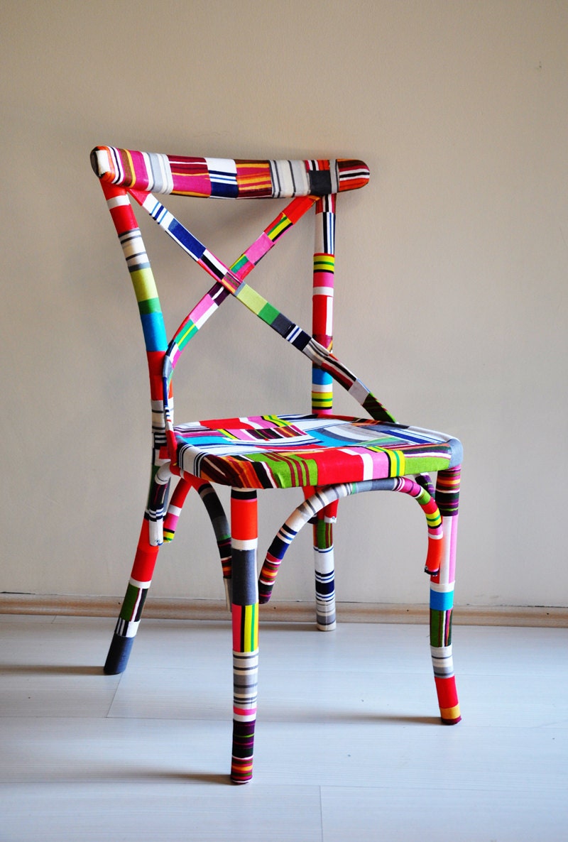 4 X chaises Thonet Colorées