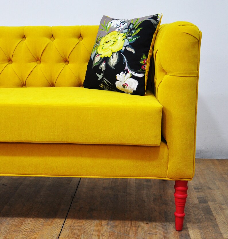 Loveseat yellow love 2.5 seater sofa Etsy