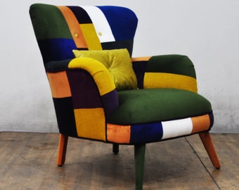 Patchwork Armchair - green valley