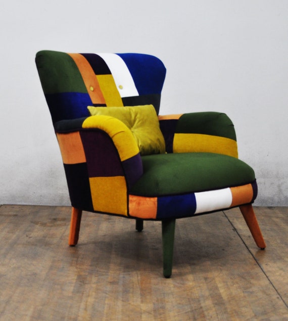 Patchwork Armchair Green Valley Etsy