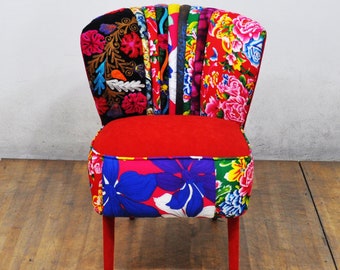 Sillón Club de los años 50 - rojo carmesí