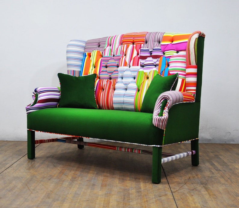 Wing Sofa - Spring Stripes - Etsy