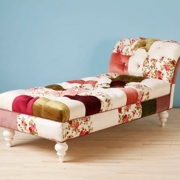 Josephine patchwork chaise lounge