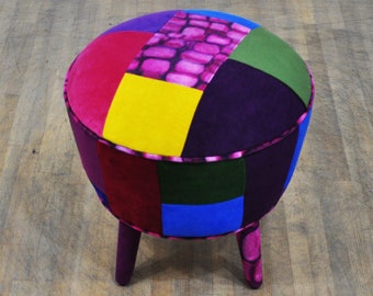 Patchwork Pouf - summer