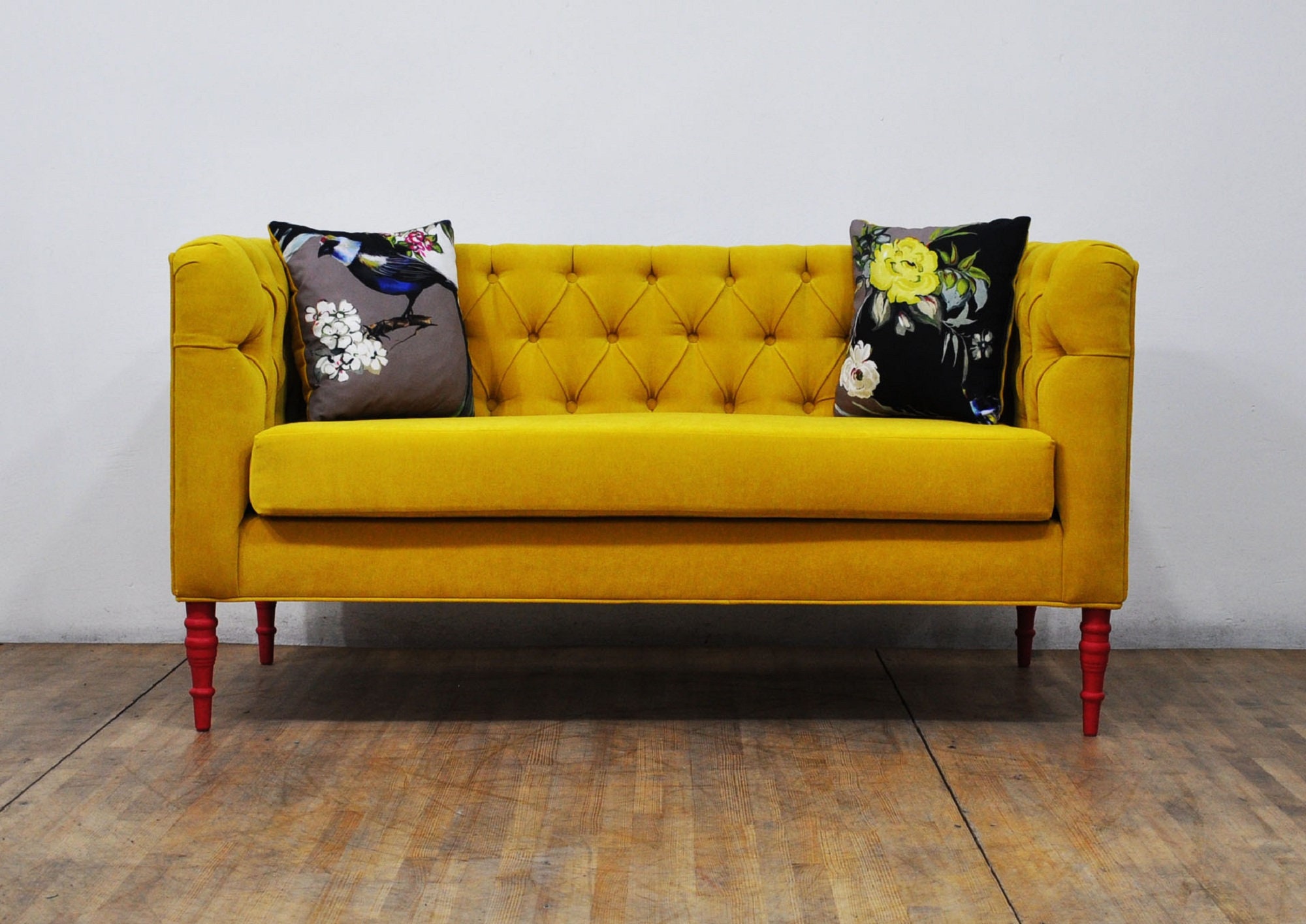 Yellow sofa and loveseat online