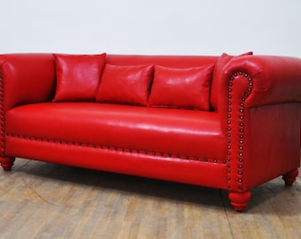 Red Leather Chester