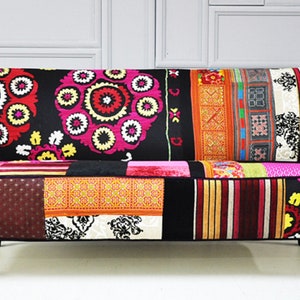 Patchwork 3-seater sofa Suzani dream zdjęcie 1