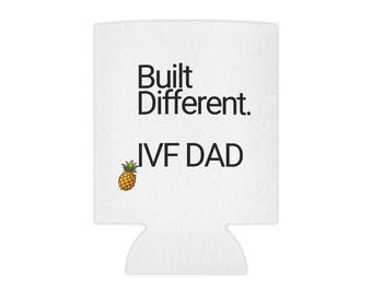 Enfriador de latas Built Different FIF Dad / Concientización sobre la infertilidad con diseño de piña