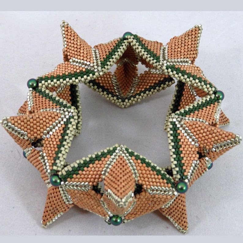 Origami Jewelry seed bead bracelet beaded cuff bracelet | Etsy