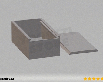 Caja con tapa deslizable, impresión 3D, contenedor para almacenar filamentos - Impresión 3D - Modelado en Blender - BambuLab - Edición limitada, quedan pocas unidades.
