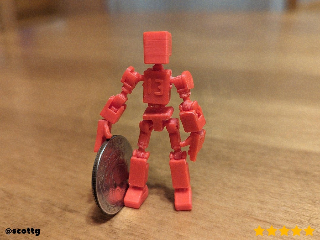 MICRO MINI 13 Jointed Action Figure 3D Model, Figurine STL - 3D