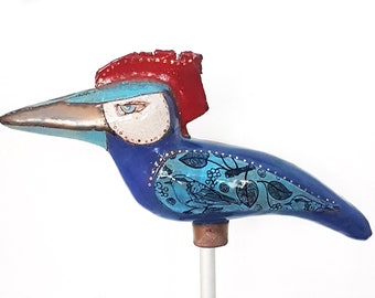 Ceramic BIRD - Garden Art - Garden Decor