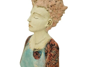 Ceramic sculpture - BED OF ROSES