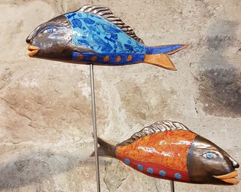 Fisch - Keramik Fisch - Gartendekoration
