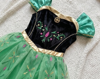 strapless open back dress Frozen 2 Anna Outfit Adult New Princess Anna Costume for Women – CoserZ
