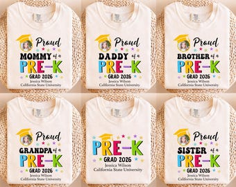 Custom Photo Pre-K Graduation Shirt, Last Day of Pre-K Tee, PreK Graduation Family Shirt, Hello Kindergarten Shirt, Kids Graduation Shirts