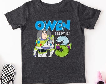 Toy Story Family Birthday Shirt, Buzz Lightyear Birthday Boy Shirt, Custom Disney Birthday Trip Shirt, Toy Story Birthday Party Shirt